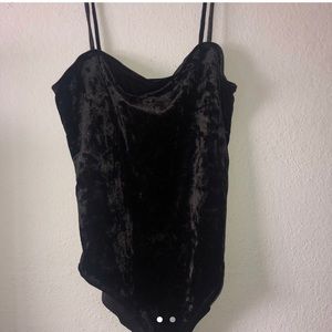 black velvet bodysuit